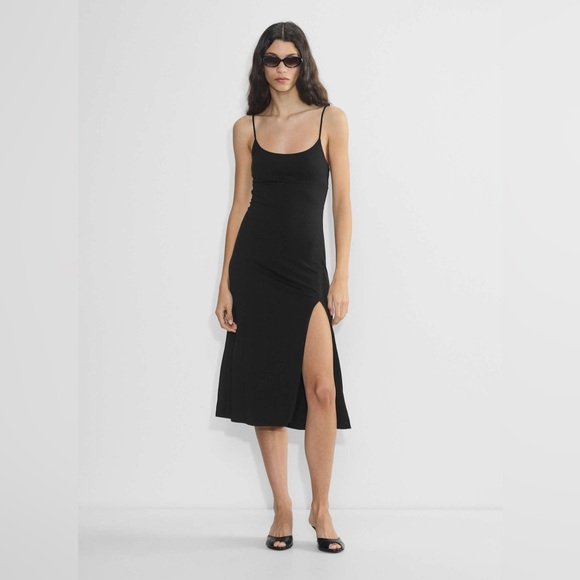 Wilfred Dresses & Skirts - Aritzia Wilfred New Dreamweaver Dress - Black Lace-Up Midi Dress